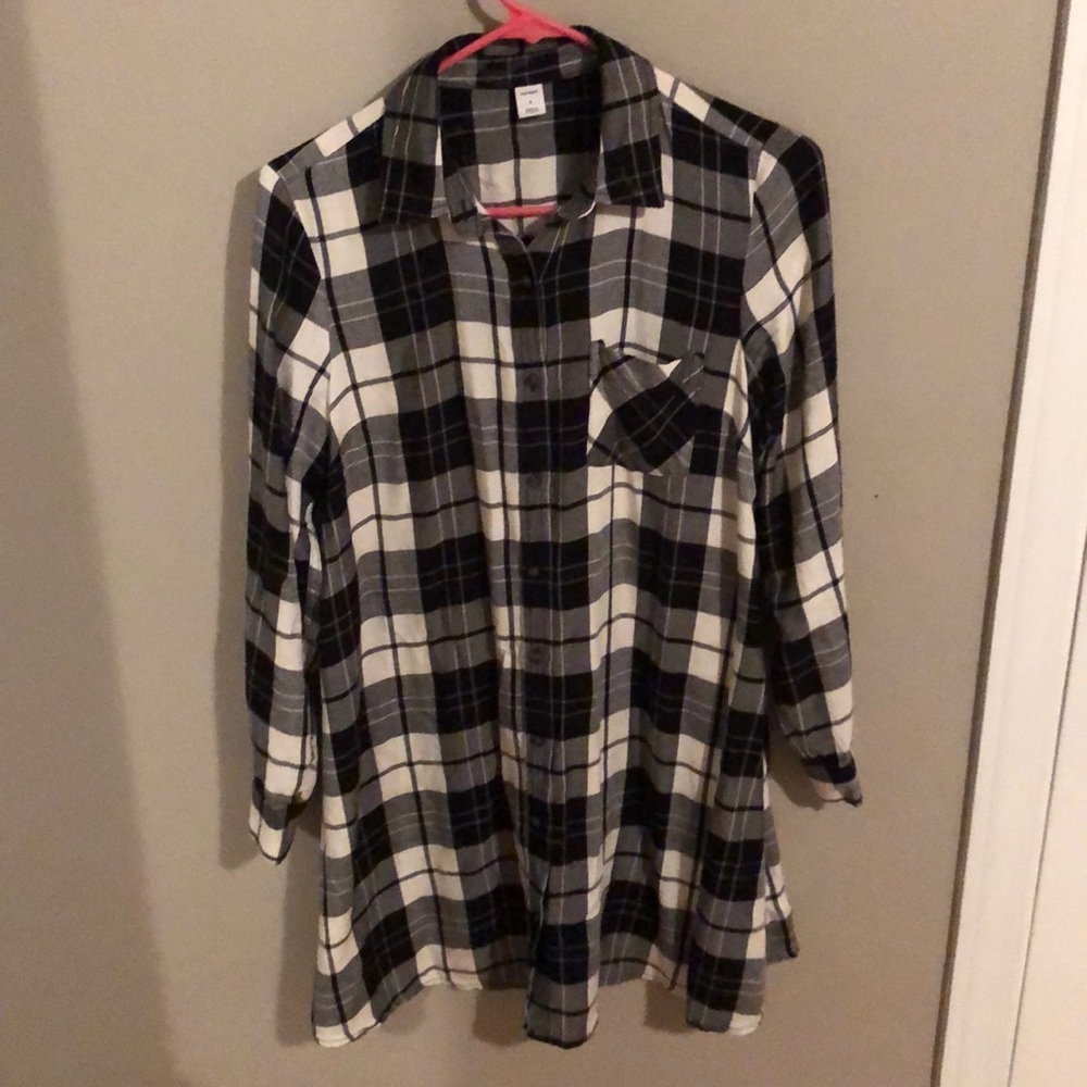 Flannel shirt dress